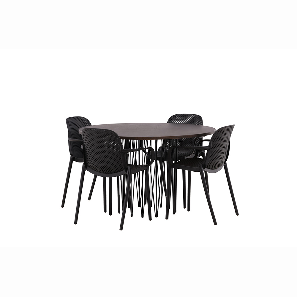 Matgrupp furniture/fashion Stone Rund med 4 Baltimore Stolar