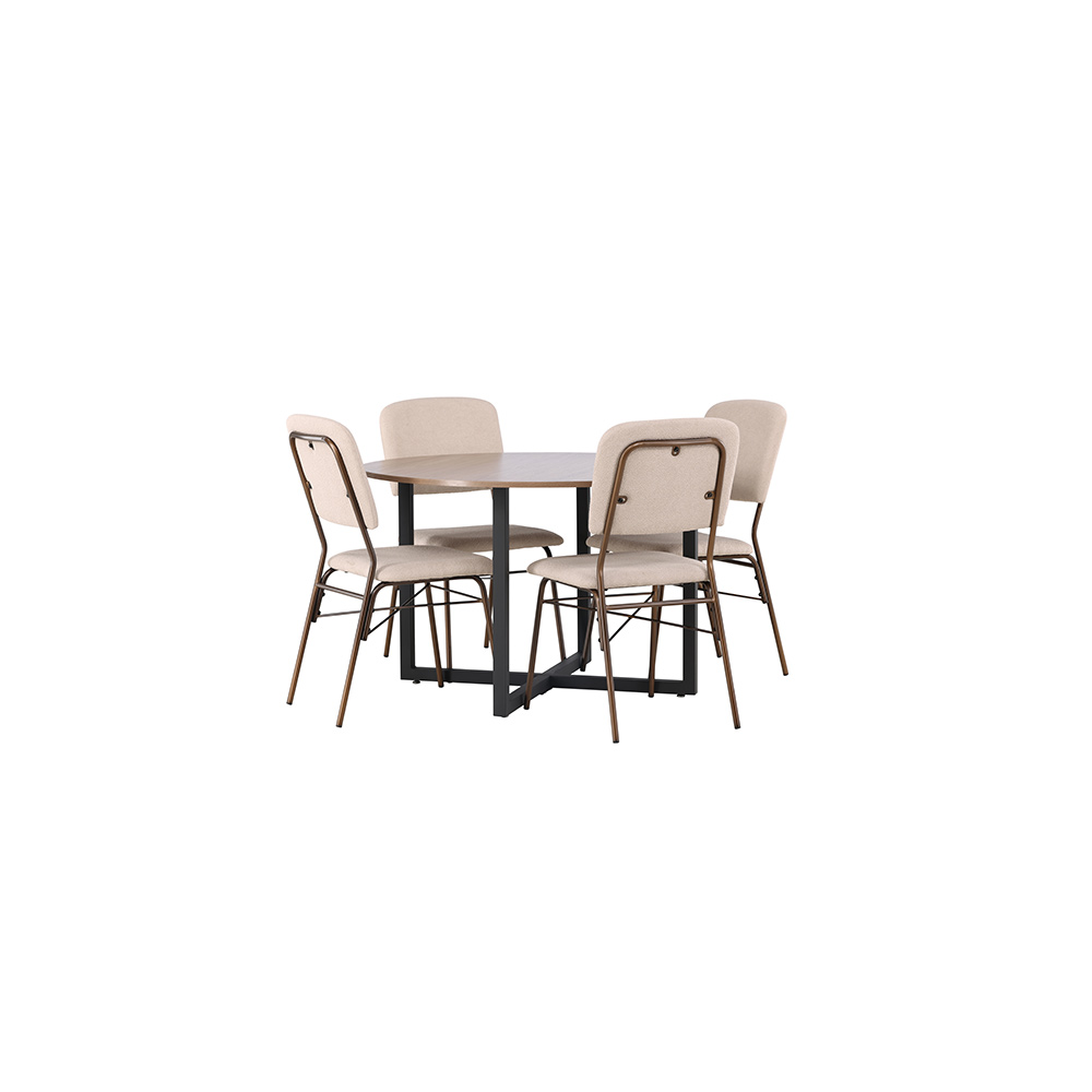 Matgrupp Venture Home Durango Ø120 cm med 4 st Seda stolar