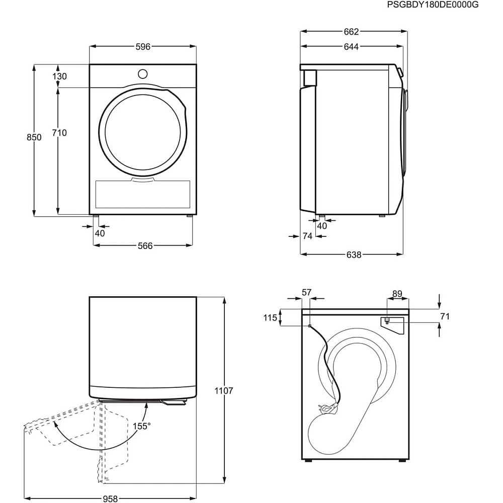 Värmepumpstumlare Electrolux EDI610O85O Vit med Skynkelskydd