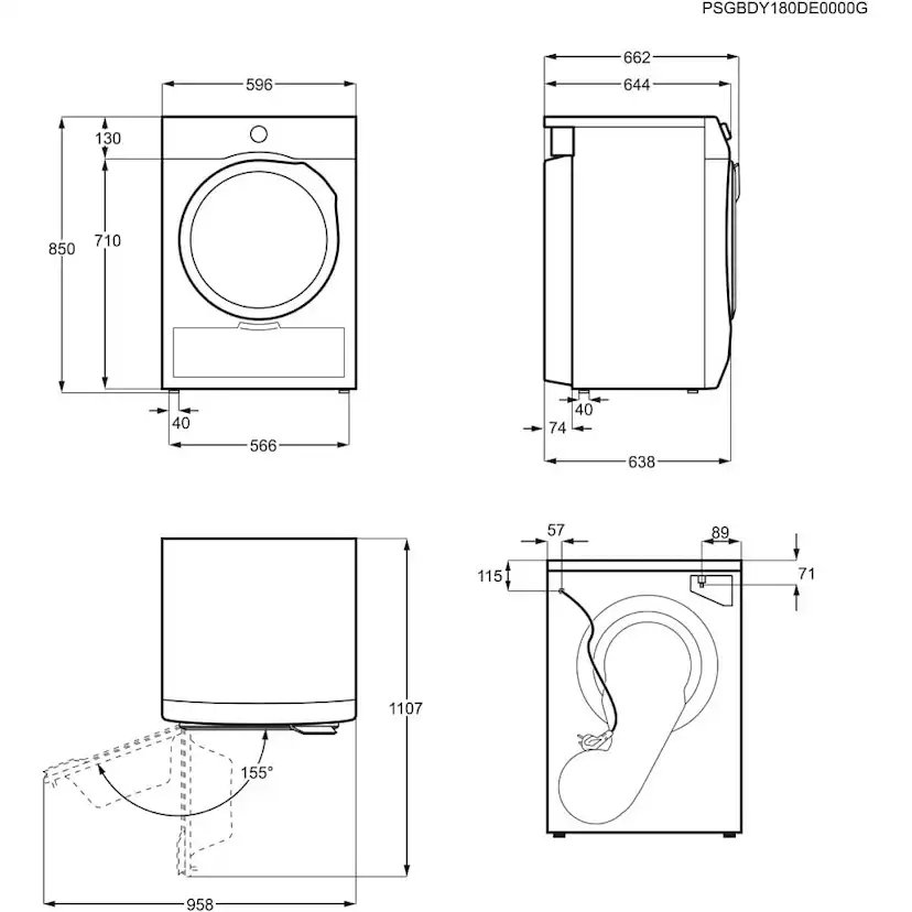 Värmepumpstumlare Electrolux EDI610O85O Vit med Skynkelskydd