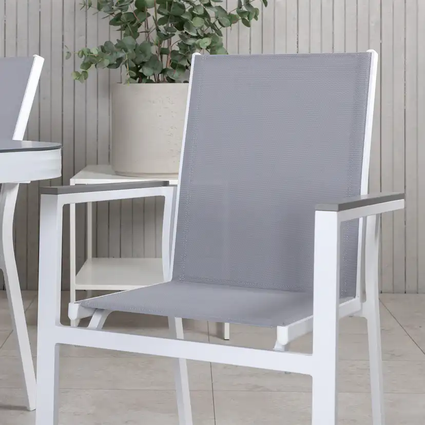 Matgrupp Utomhus Venture Home Virya 160x90 med 6 Parma Trädgårdsstolar