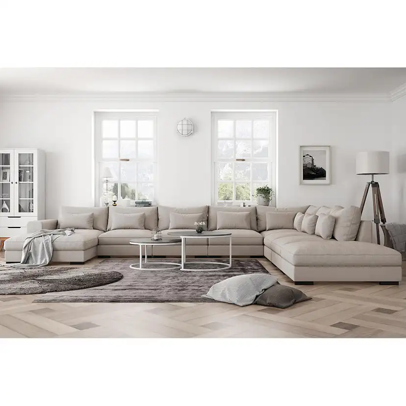 U-Soffa Bloomington Dubai Large Modulsoffa med Vänster Divan & Linneklädsel