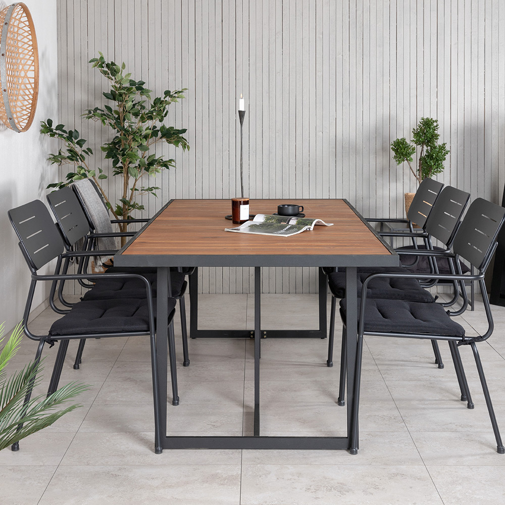 Matgrupp Venture Home King med 6 Nime Matstolar