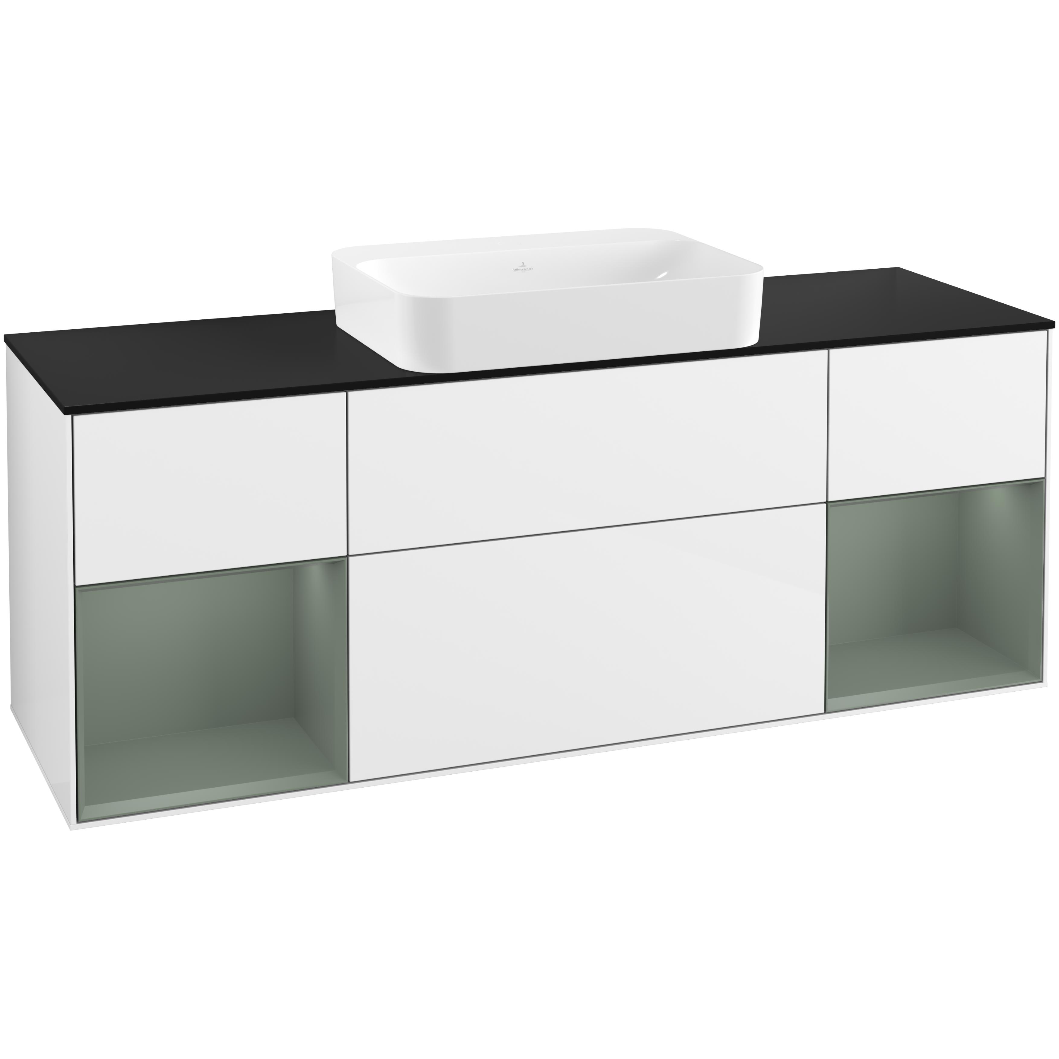 Tvättställsskåp Villeroy & Boch Finion med Två Hyllor och Bänkskiva för Fristående Tvättställ