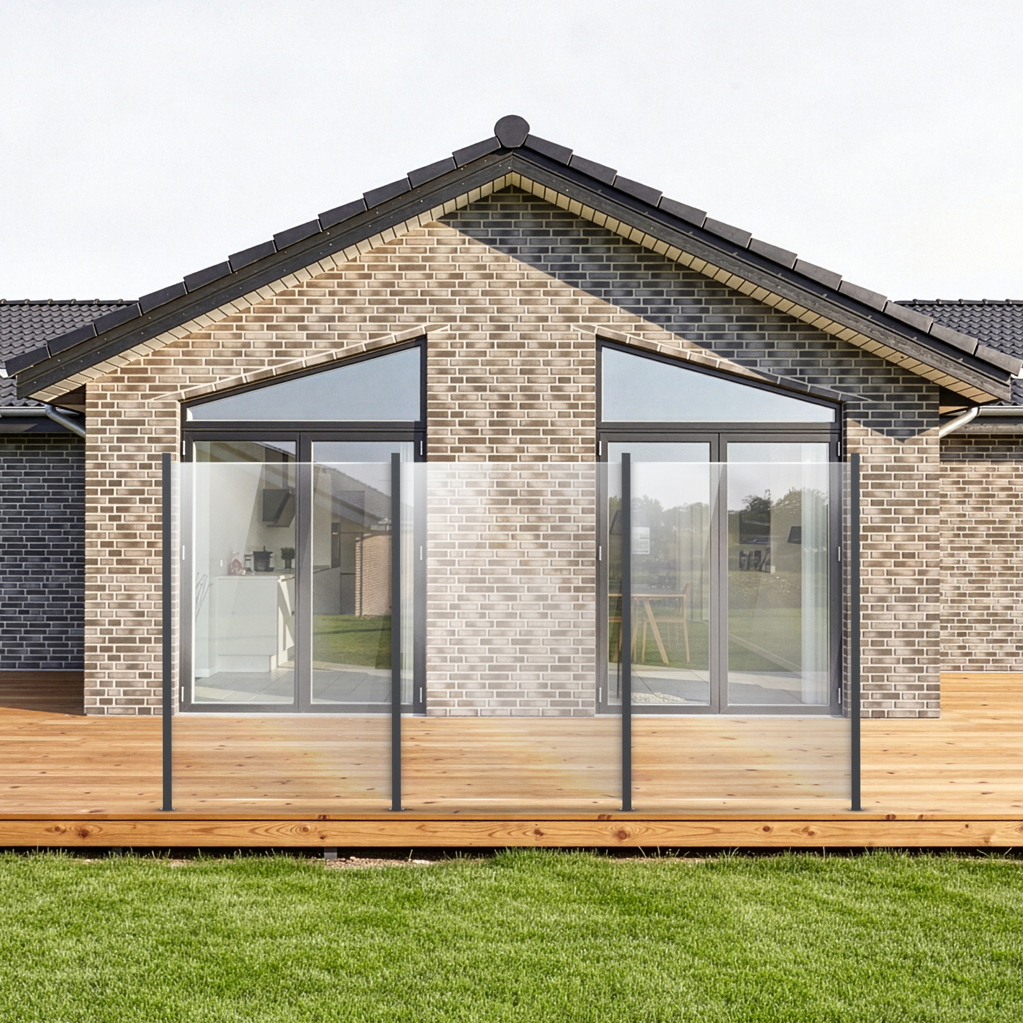 Glasräcke Hortus Klarglas Inkl Modul & Stolpar 100 x 150 cm