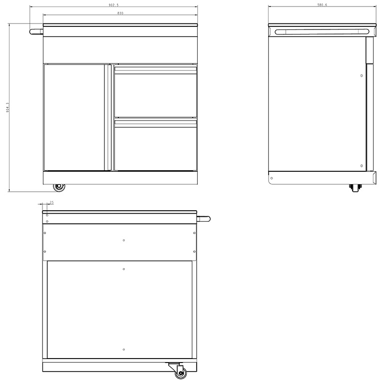 Fristående utekök Myoutdoorkitchen Pure Plus Black