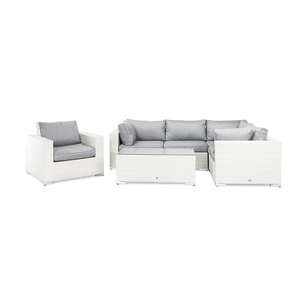 Loungegrupp Comfort Garden Bahamas Soffa 5-sits med Bord med Fåtölj