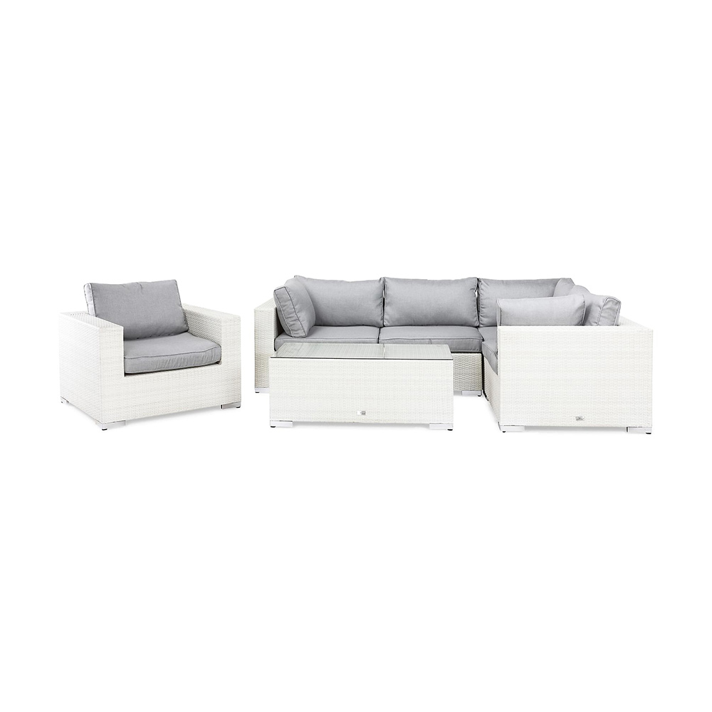 Loungegrupp Comfort Garden Bahamas Soffa 5-sits med Utebord med Utefåtölj Utomhus
