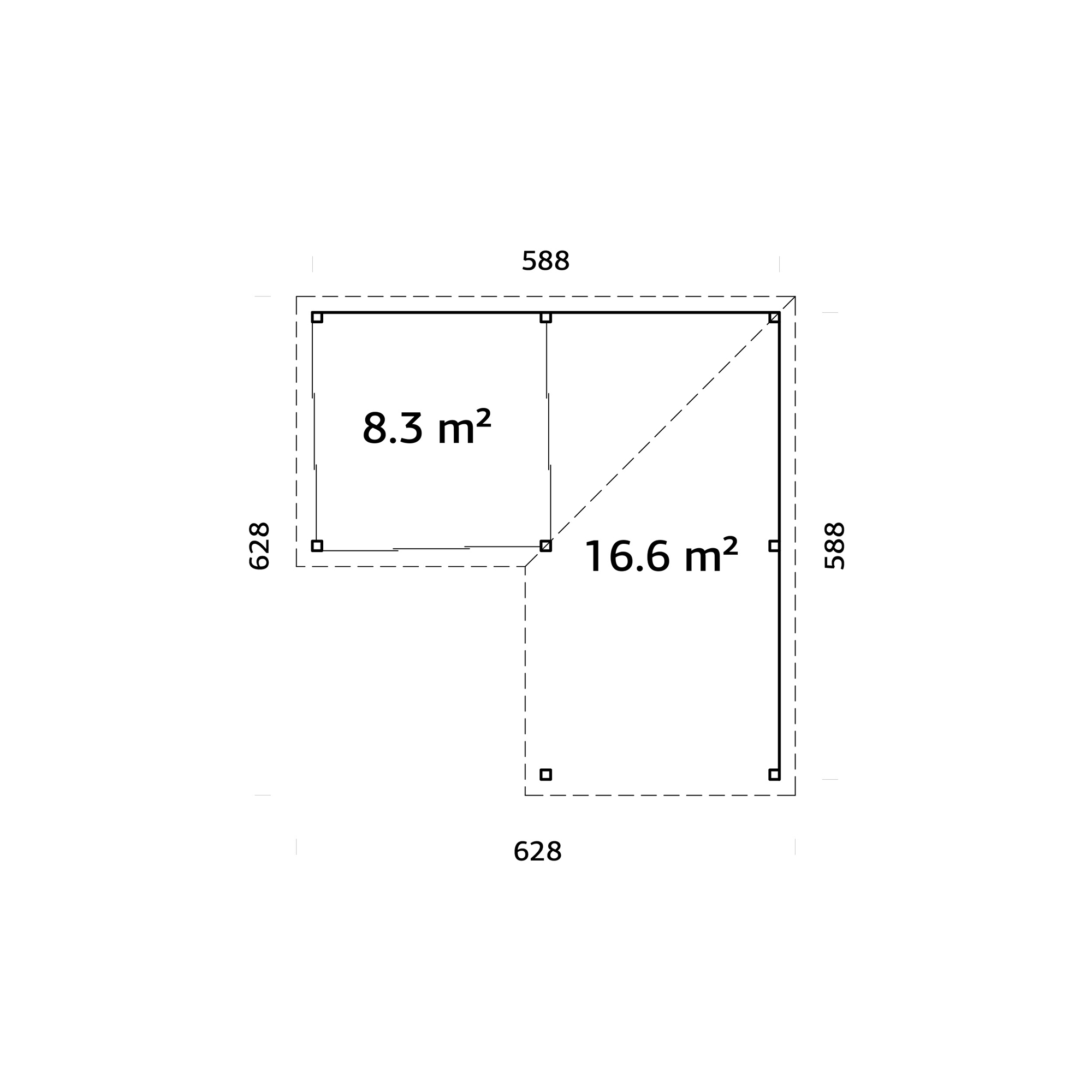 Uterum Palmako Lenna 24,9 m2 Set 711 Slide Plus