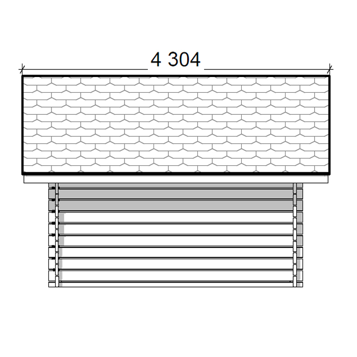 Timmerlada LP Garden Kymppi med spaltvägg 10 m²