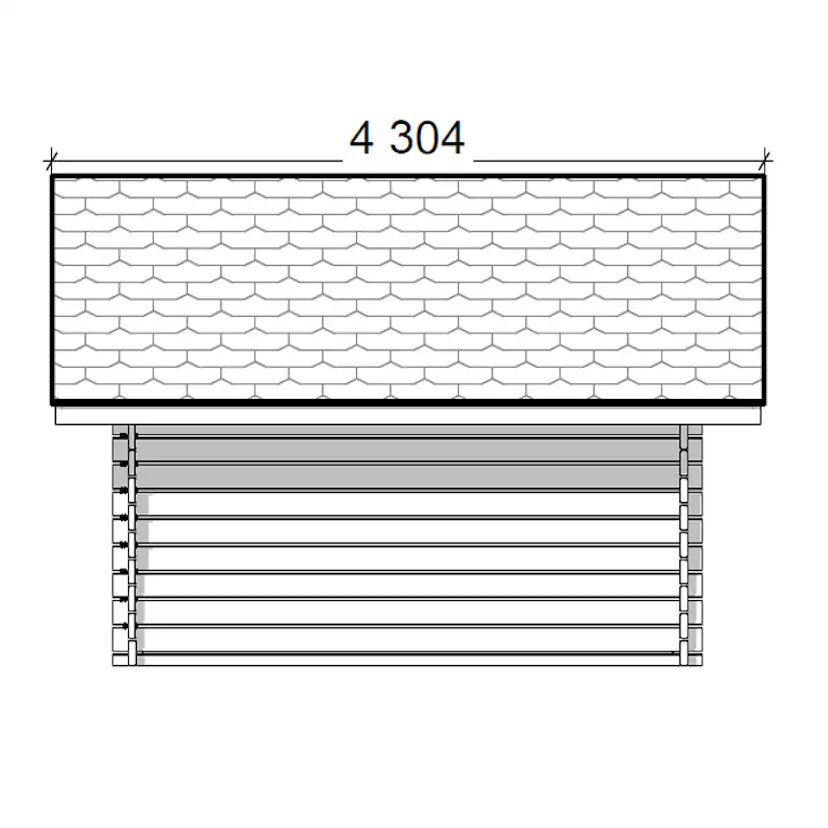 Timmerlada LP Garden Kymppi med spaltvägg 10 m²