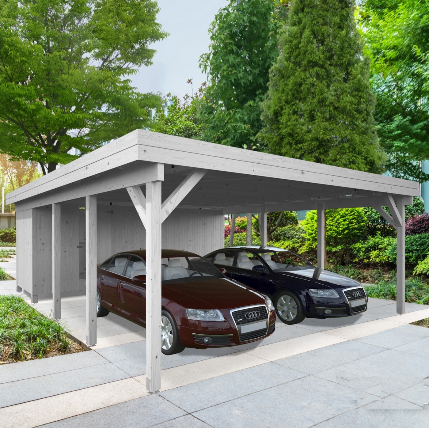 Förråd till Carport Karl 40,6 m2 Obehandlad