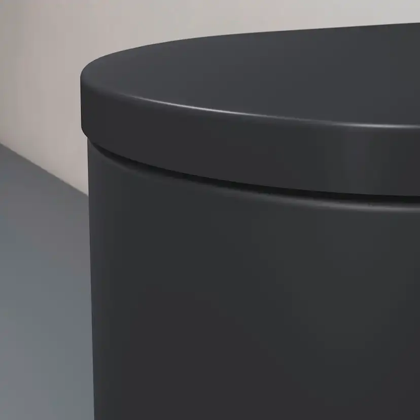 WC vägg, Ytterfärg Mörkgrå Matt 570 mm Mörkgrå