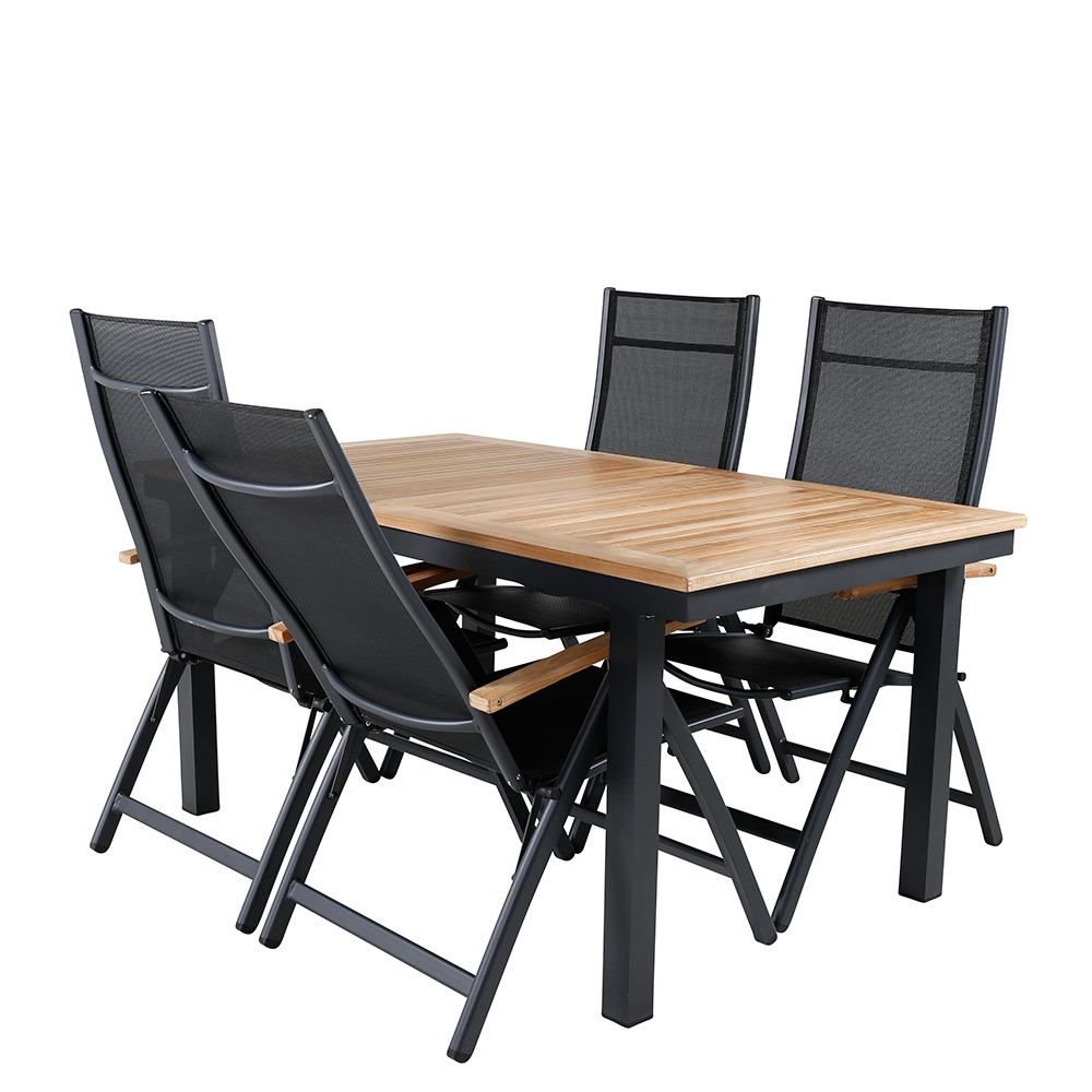 Matgrupp Venture Home Perla med 4 Perla Positionsstolar