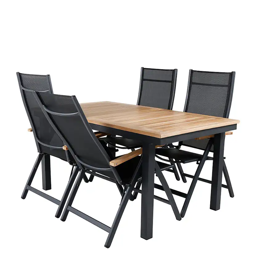 Matgrupp Venture Home Perla med 4 Perla Positionsstolar