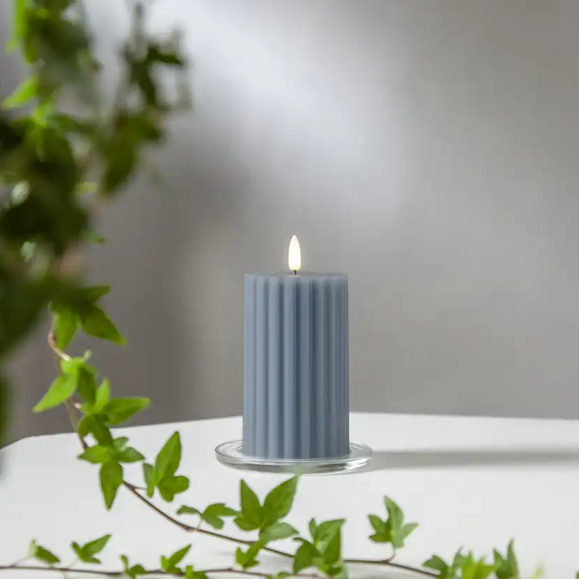 LEDBlockljus Flamme Stripe Blå