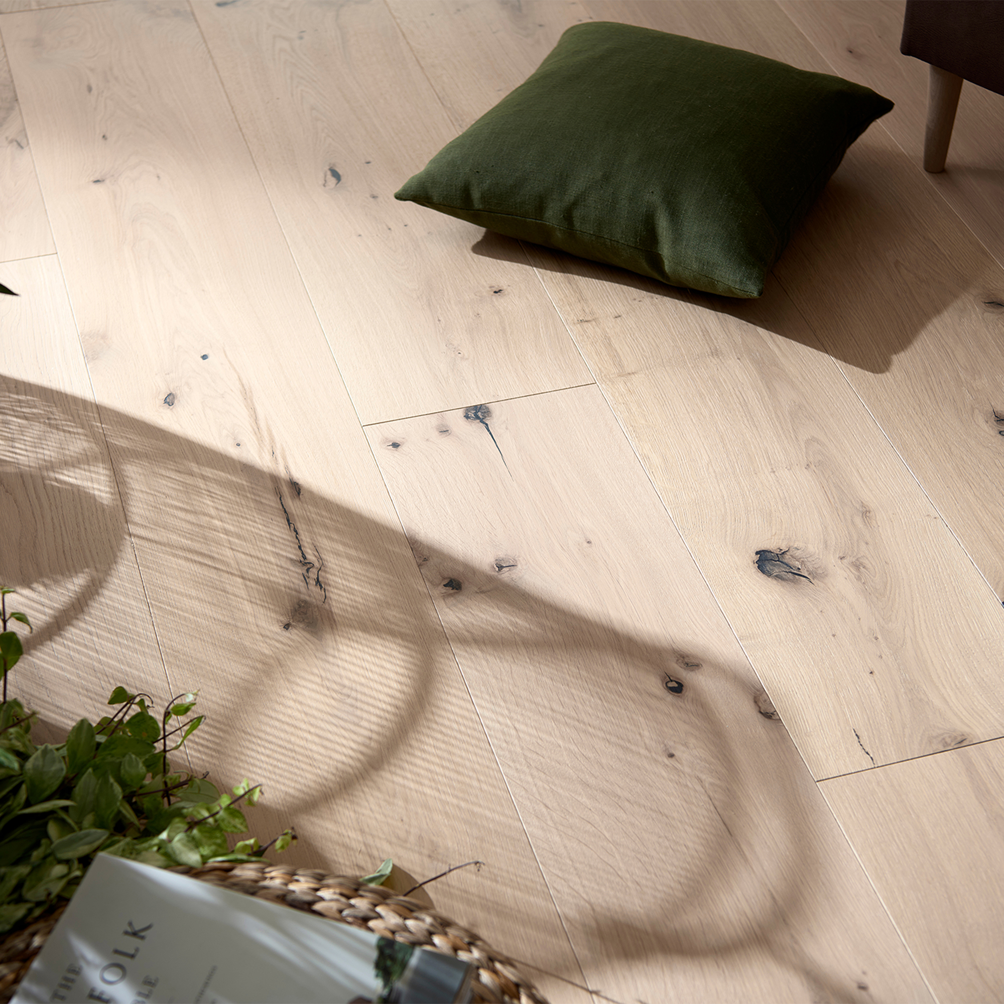 Parkettgolv Nordic Floor Grand Country Ek Vit Mattlack 1-Stav