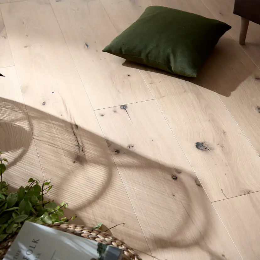 Parkettgolv Nordic Floor Grand Country Ek Vit Mattlack 1-Stav