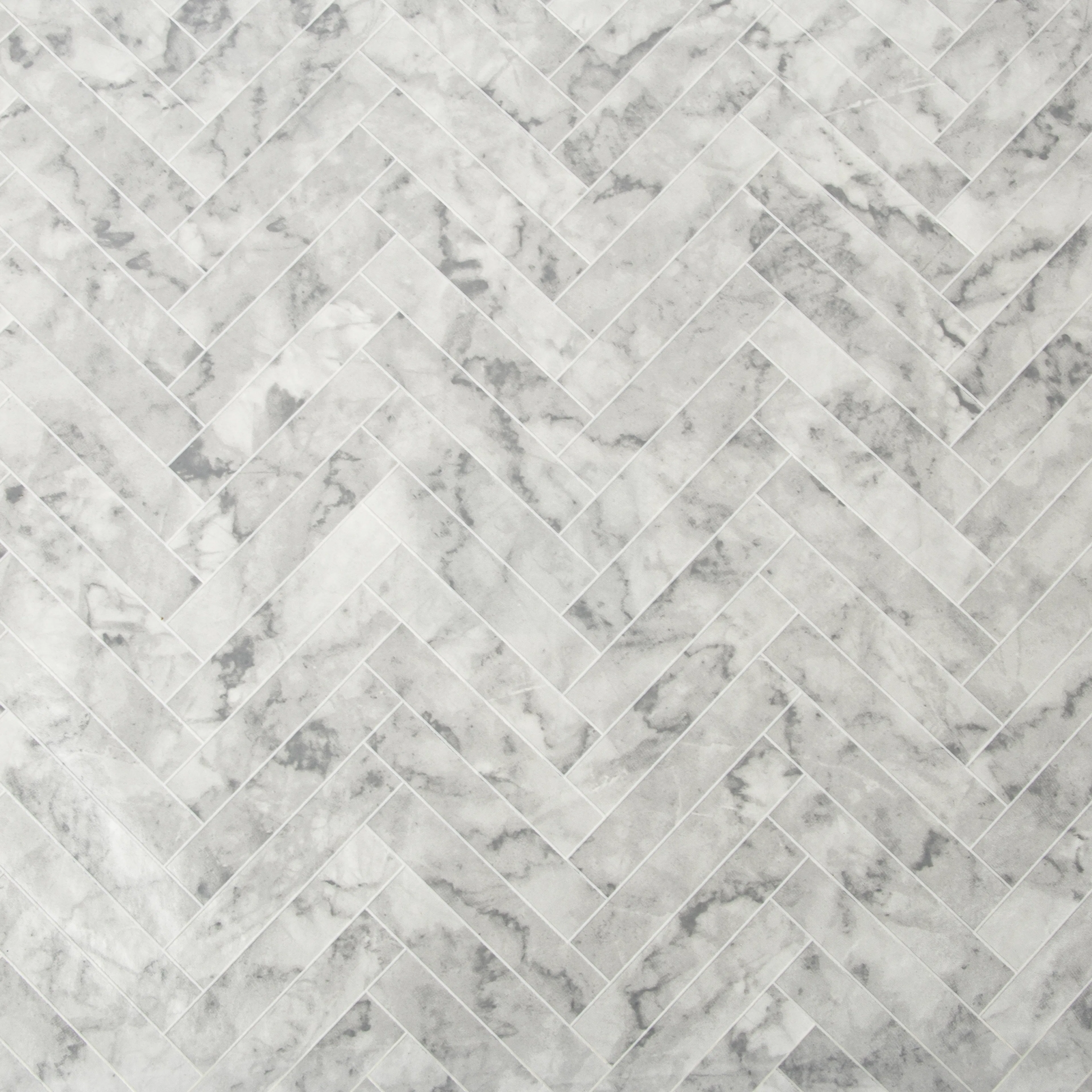 Tapet Contour Marble Chevron Tile Vit