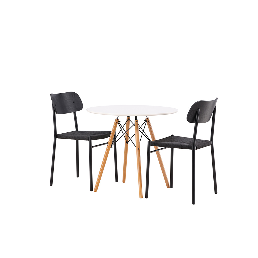 Matgrupp Venture Home Danburi Ø 60 cm med 2 Polly Stolar