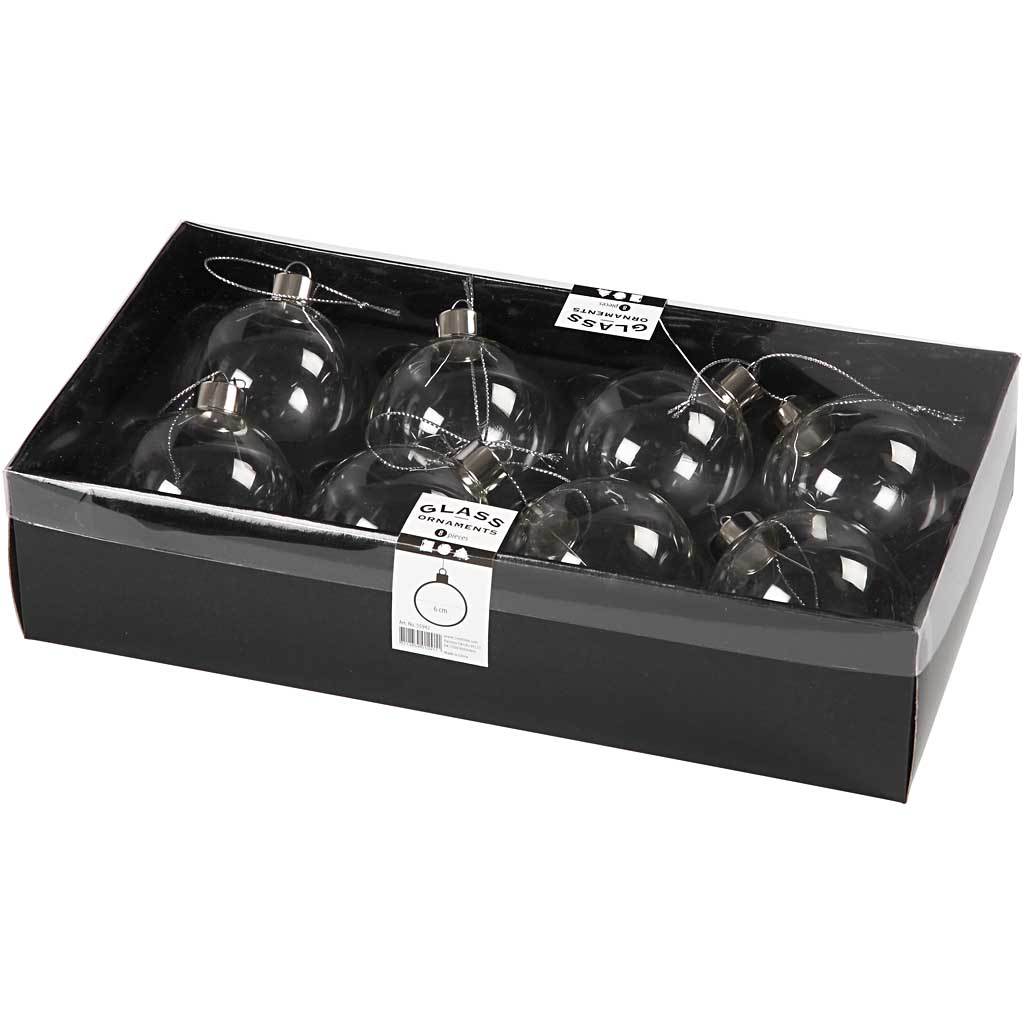 Glaskulor Creativ Company Transparent H 6,9 cm 8 st/1 Förp