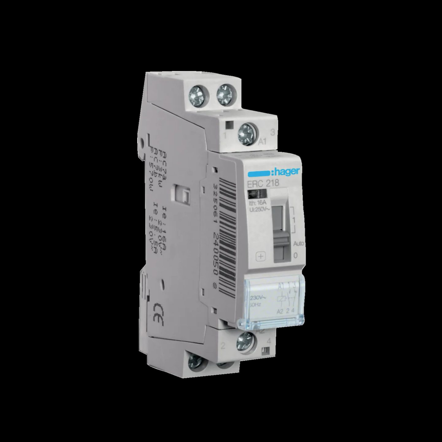 Relä Hager 16 A AC7-a med 1 Slutande och 1 Brytande Kontakter