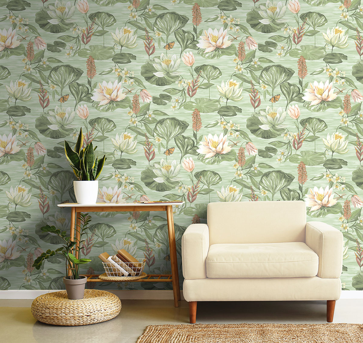 Tapet Holden The Lost Gardens Water Lily Green 91641