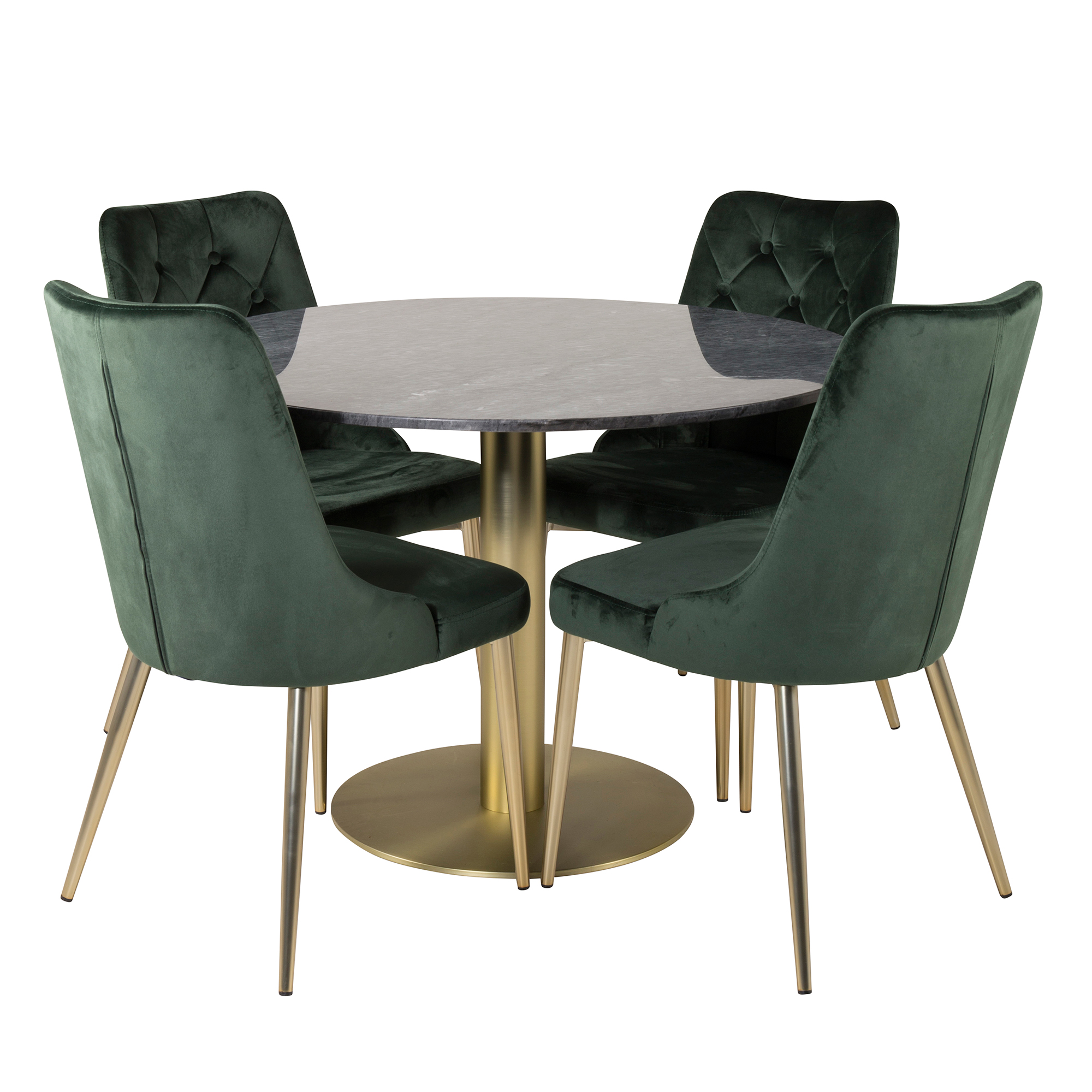 Matgrupp Venture Home Estelle med 4 Vera Stolar Sammet