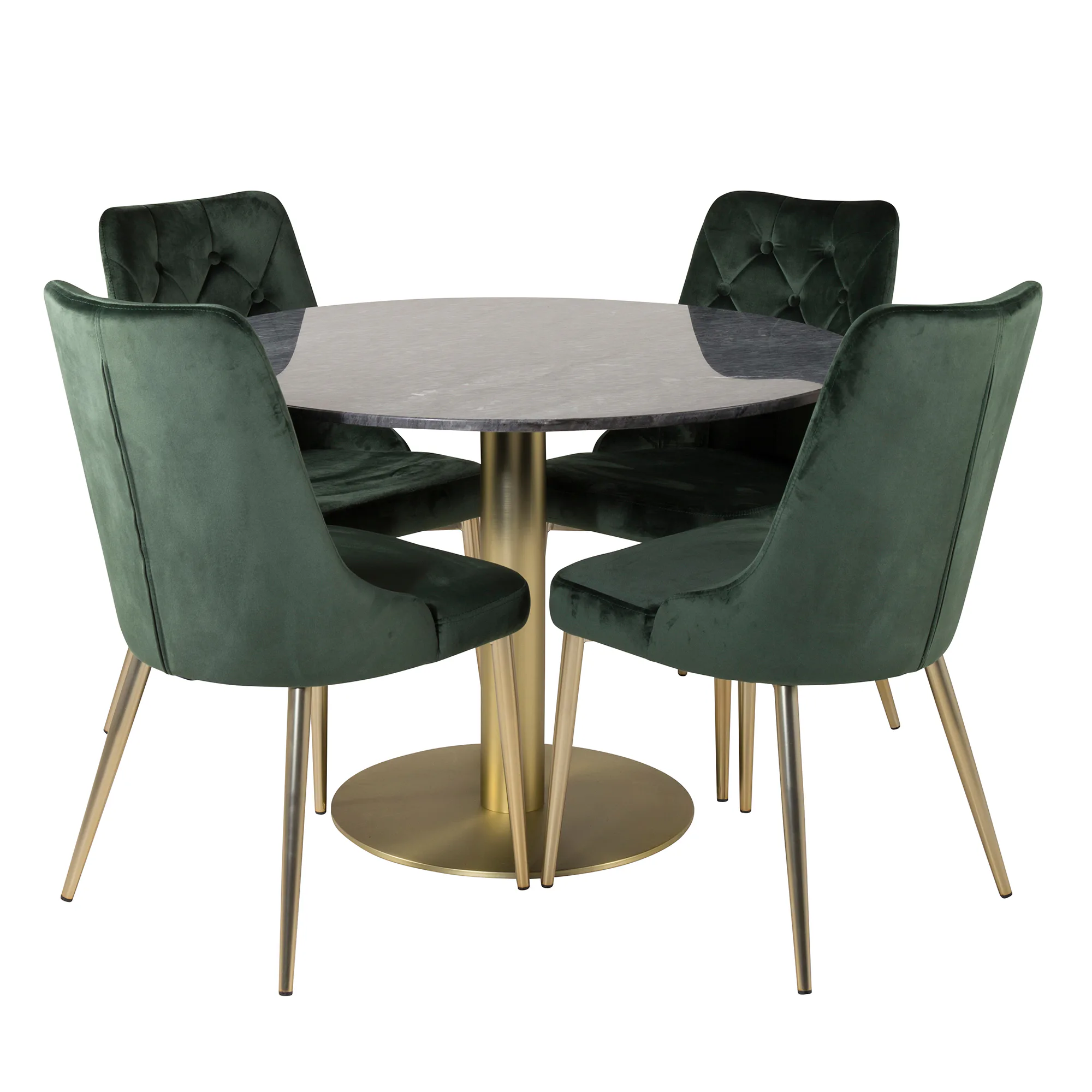 Matgrupp Venture Home Estelle med 4 Vera Stolar Sammet