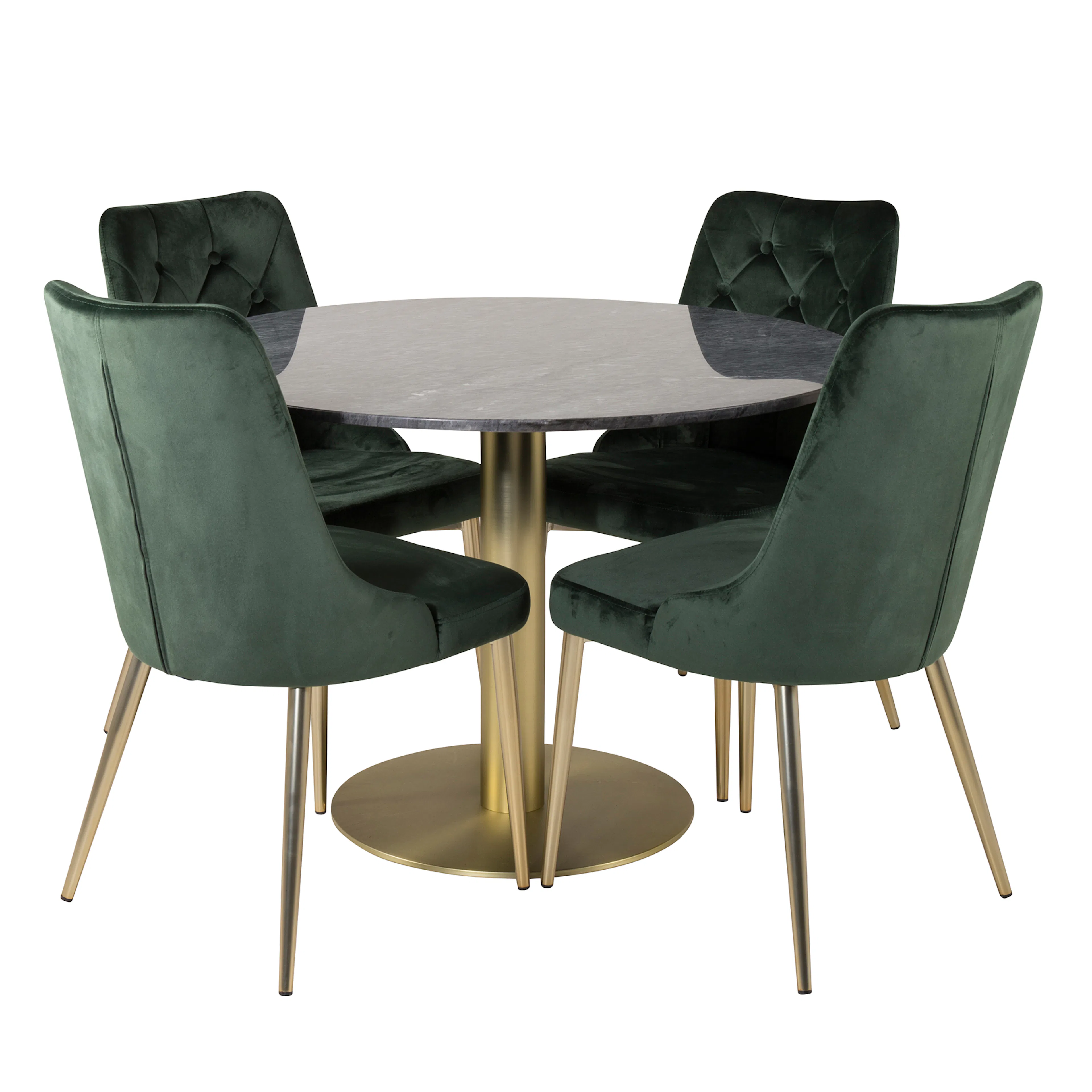Matgrupp Venture Home Estelle med 4 Vera Stolar Sammet