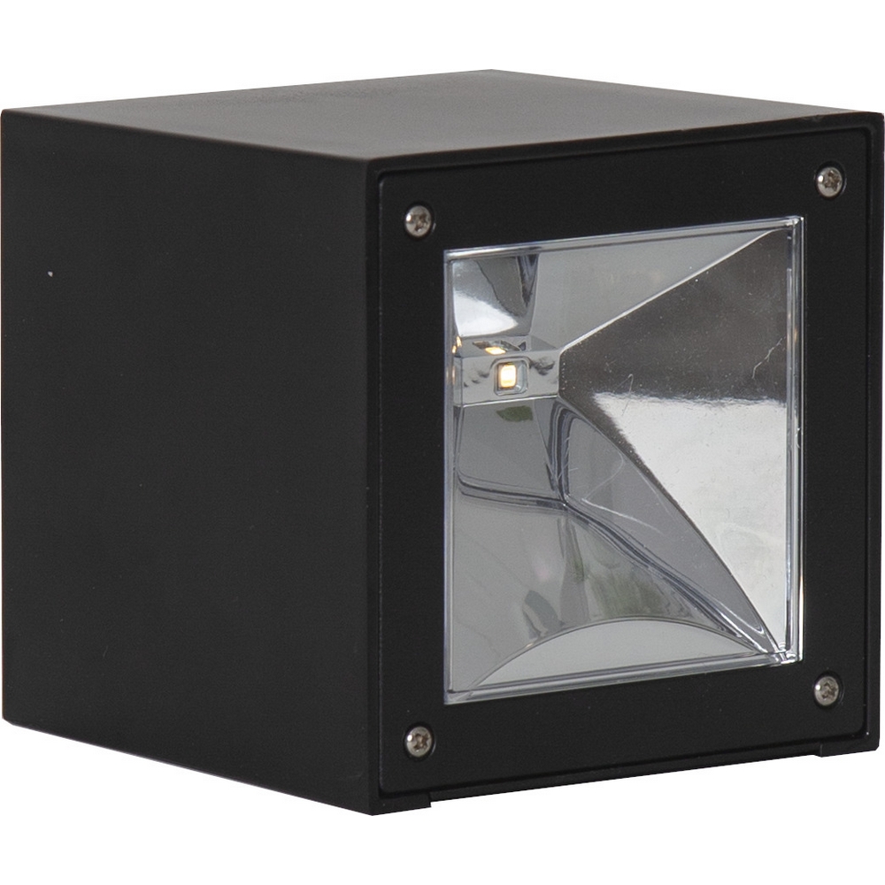 Solcells-vägglykta Star Trading Wally Cube Twilight