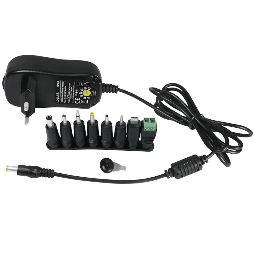 Nätadapter LogiLink 230V - 3-12V 1A 12W