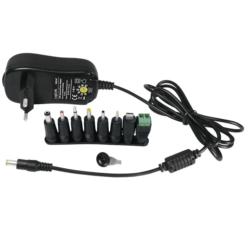 Nätadapter LogiLink 230V - 3-12V 1A 12W