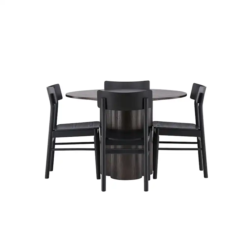 Matgrupp Venture Home Olivia Ø110 cm med 4st Montros Matstolar