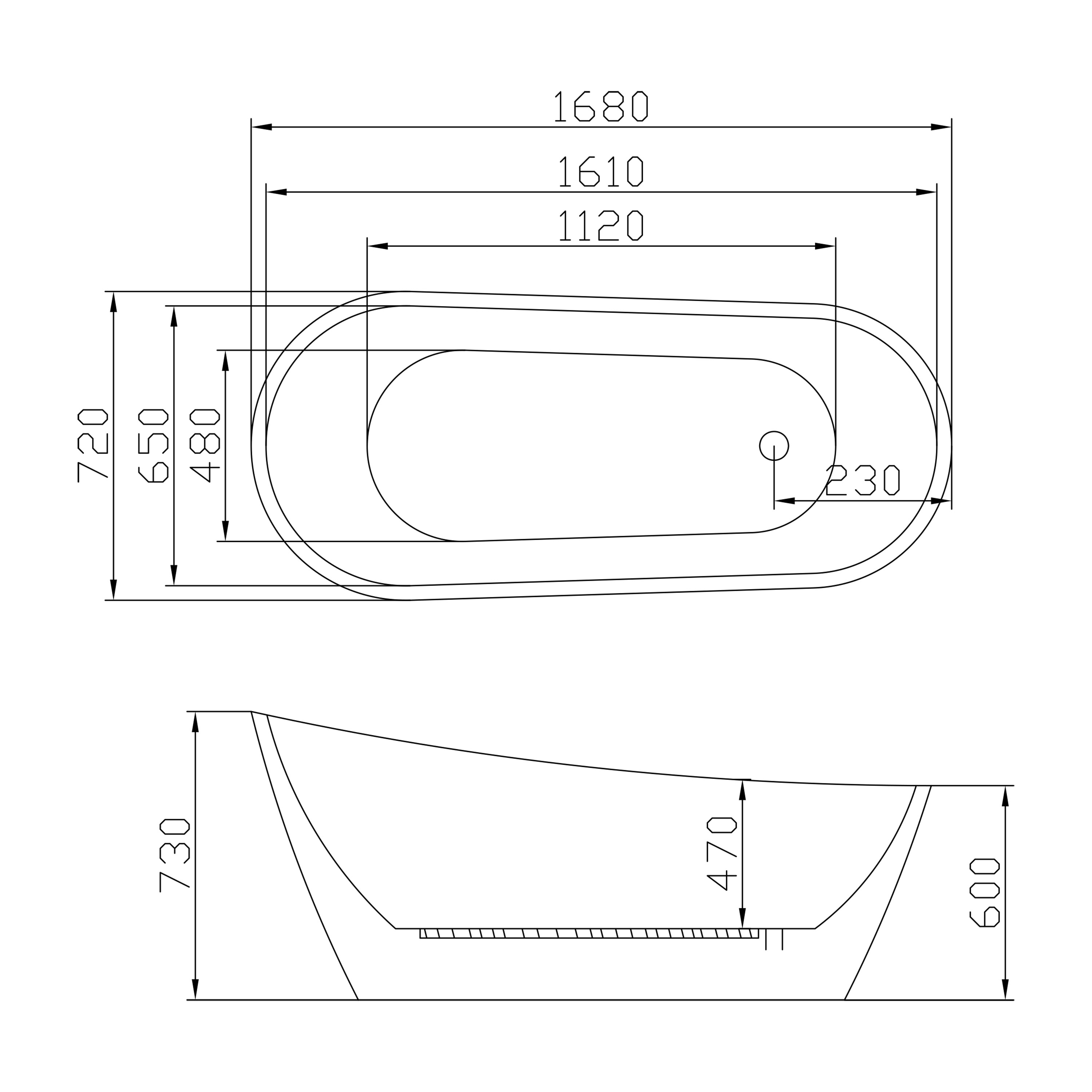 Badkar Bathlife Ideal Design Fristående Vit