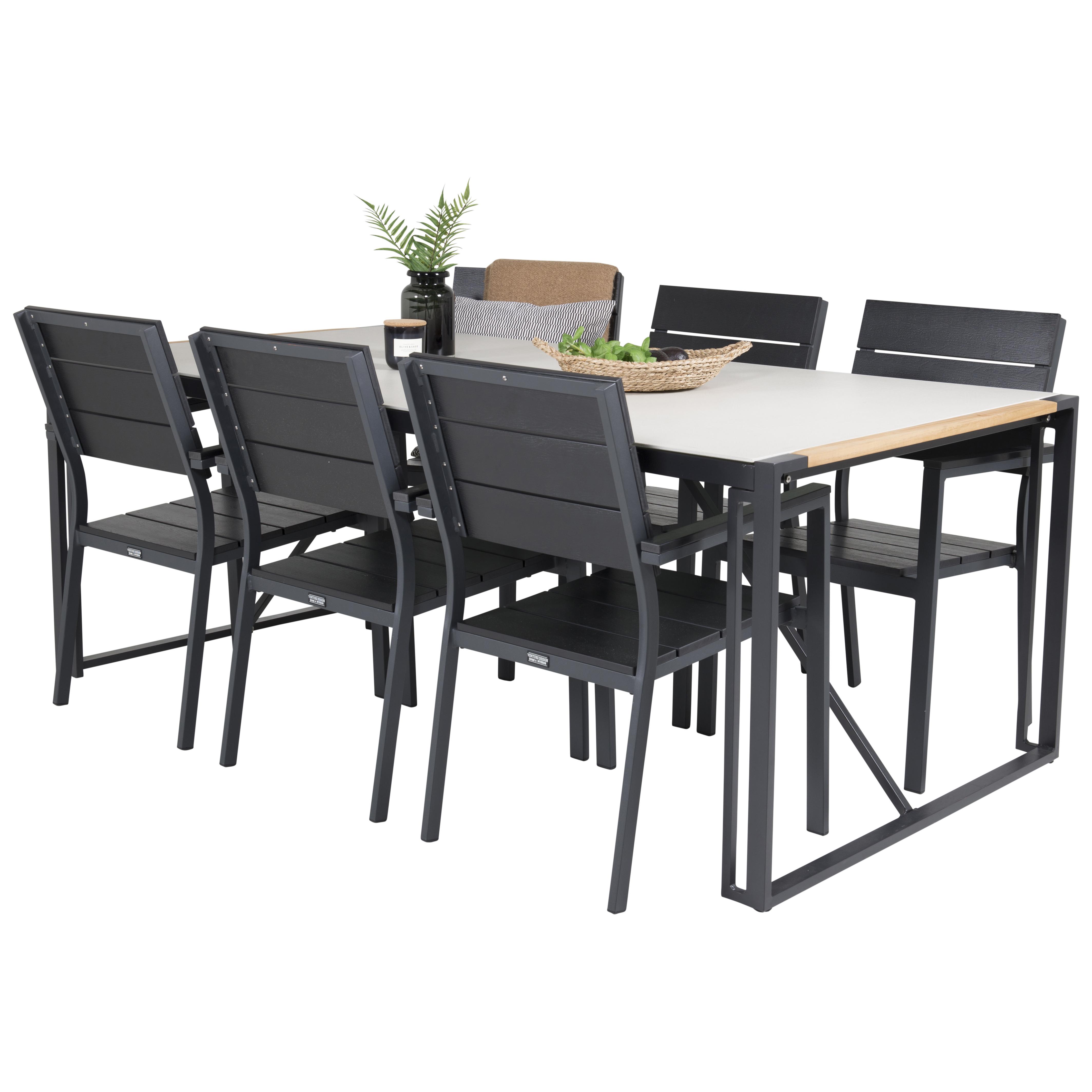 Matgrupp Venture Home Tilly 200 med 6 Lova Stolar