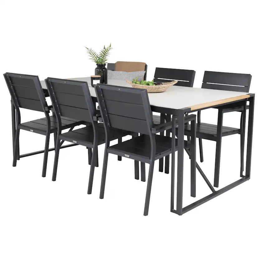 Matgrupp Venture Home Tilly 200 med 6 Lova Stolar