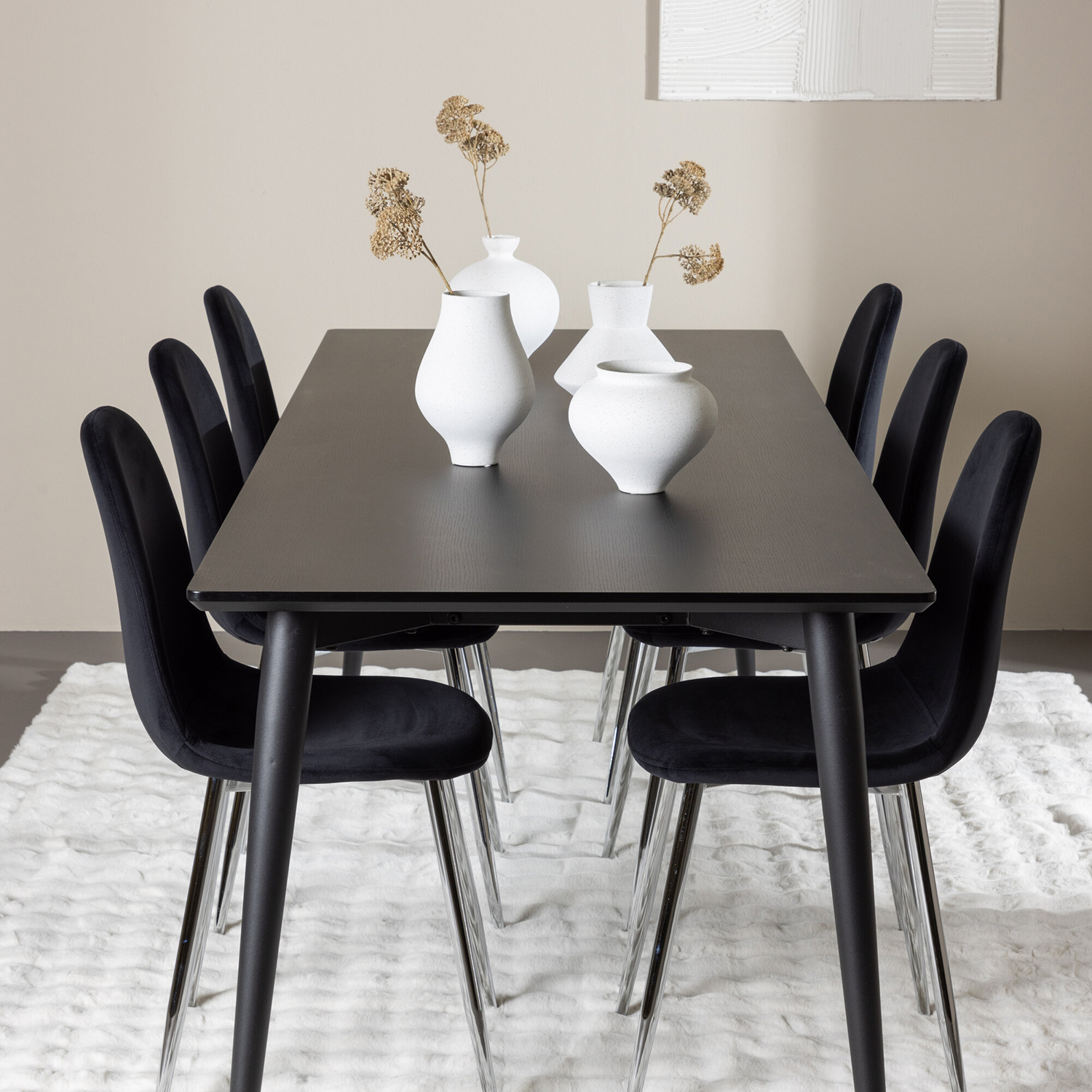 Matgrupp Venture Home Ellis 230 med 6 st Polar Stolar Sammet