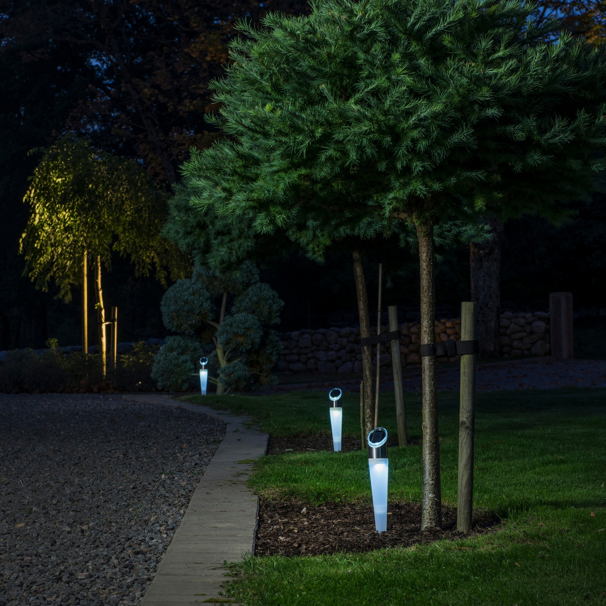 Solcellslampa Gnosjö Konstsmide Assisi Spjut Stående 2-pack