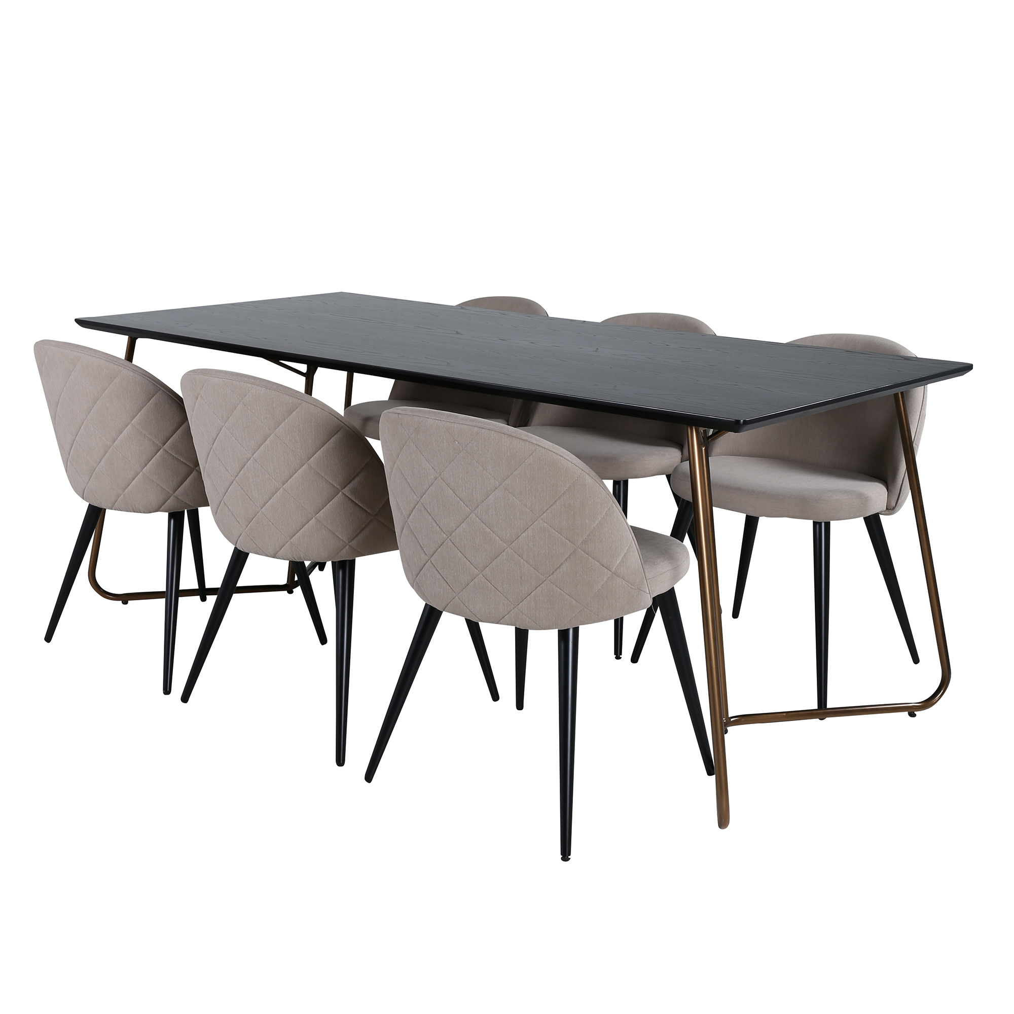 Matgrupp Venture Home Annika med 6 Valentina Stitcthes Stolar