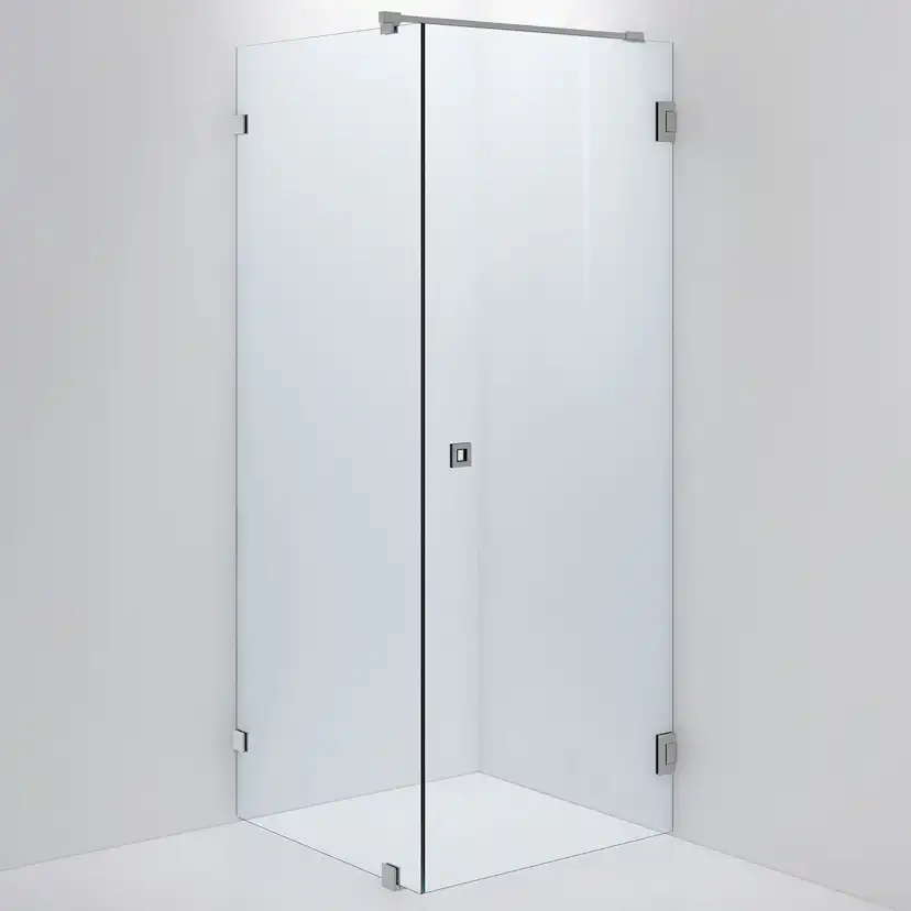 Duschvägg ARC 13 Original,Clear, Brushed Stainless,Dörr 800( 800x800 mm, Borstad Rostfri