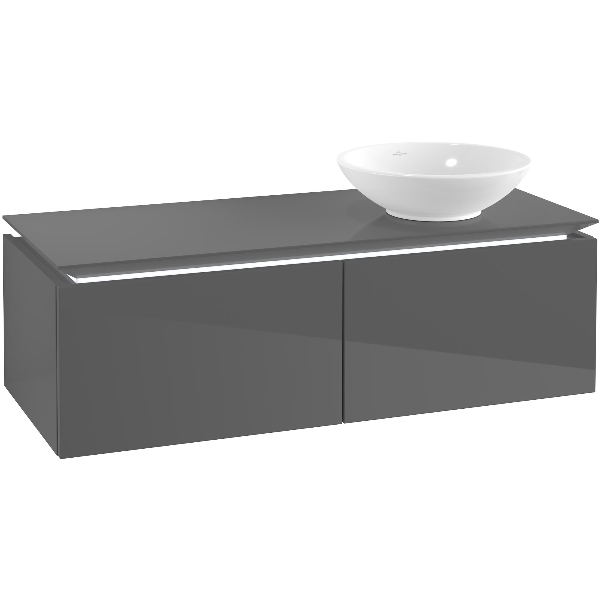 Tvättställsskåp Villeroy & Boch Legato Kompakt 1200 med 2 Lådor för Ocentrerat Ytmonterat Tvättställ