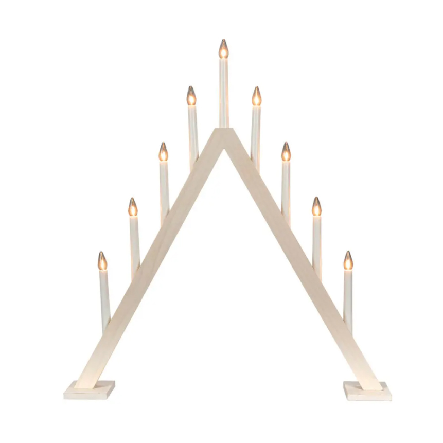 Adventsljusstake Gnosjö Konstsmide 3940 Träljusstake 9 Ljus