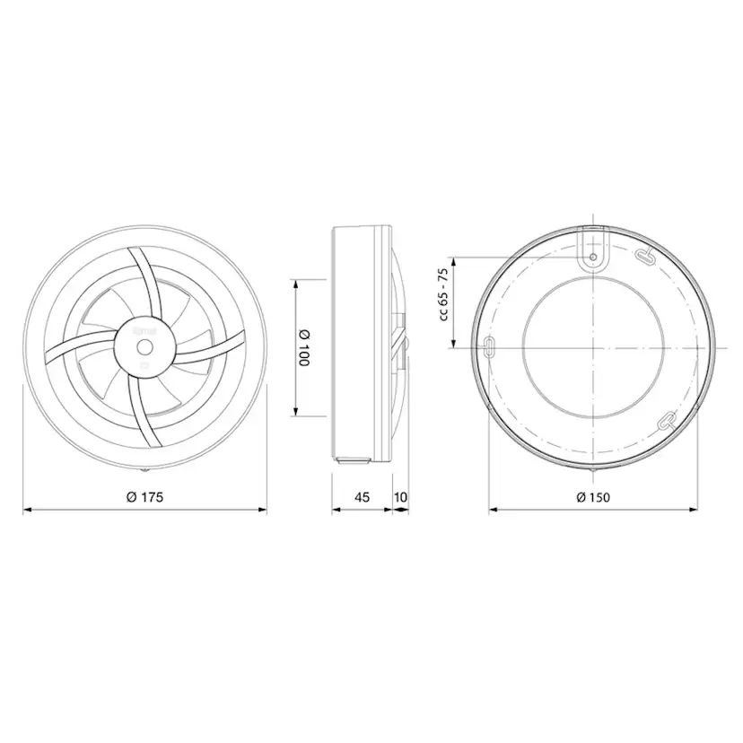 Badrumsfläkt Klimatfabriken Klimat K7