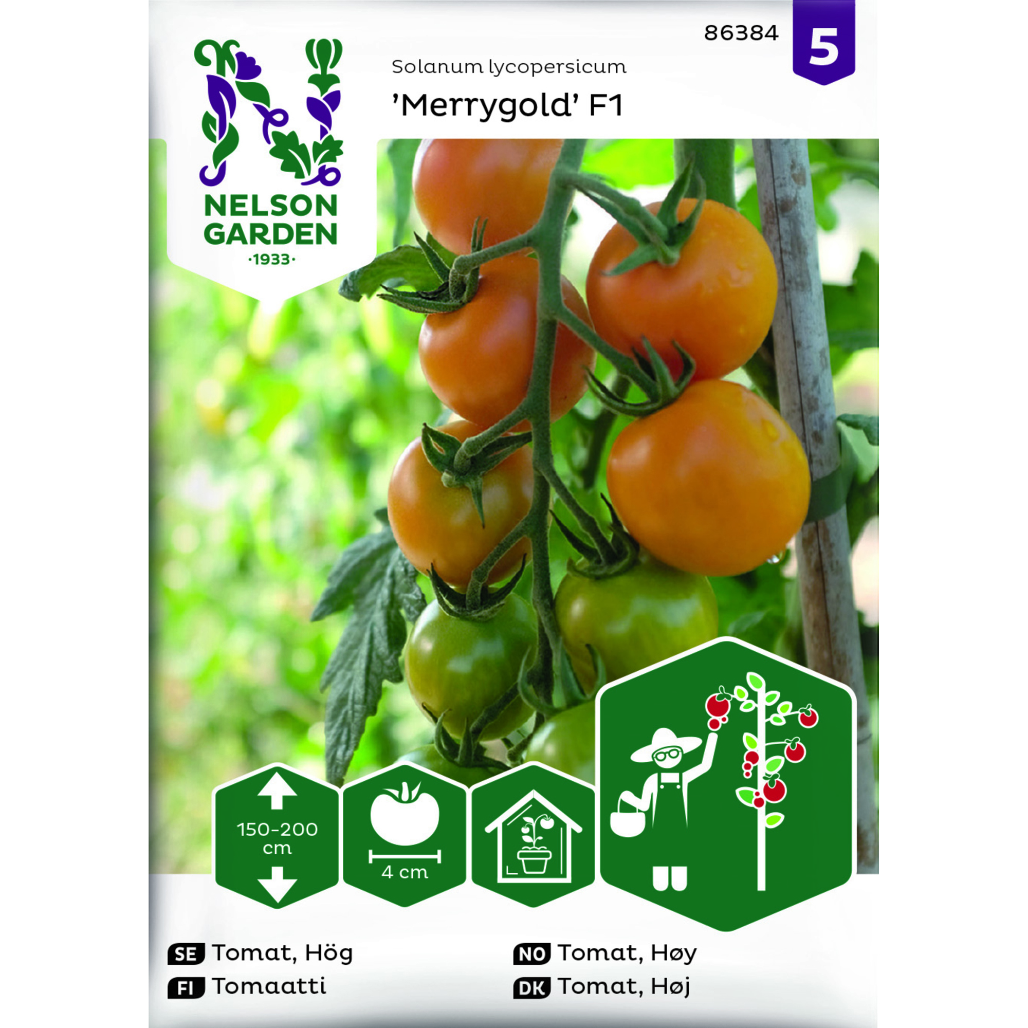Frö Nelson Garden Tomat Hög Merrygold F1