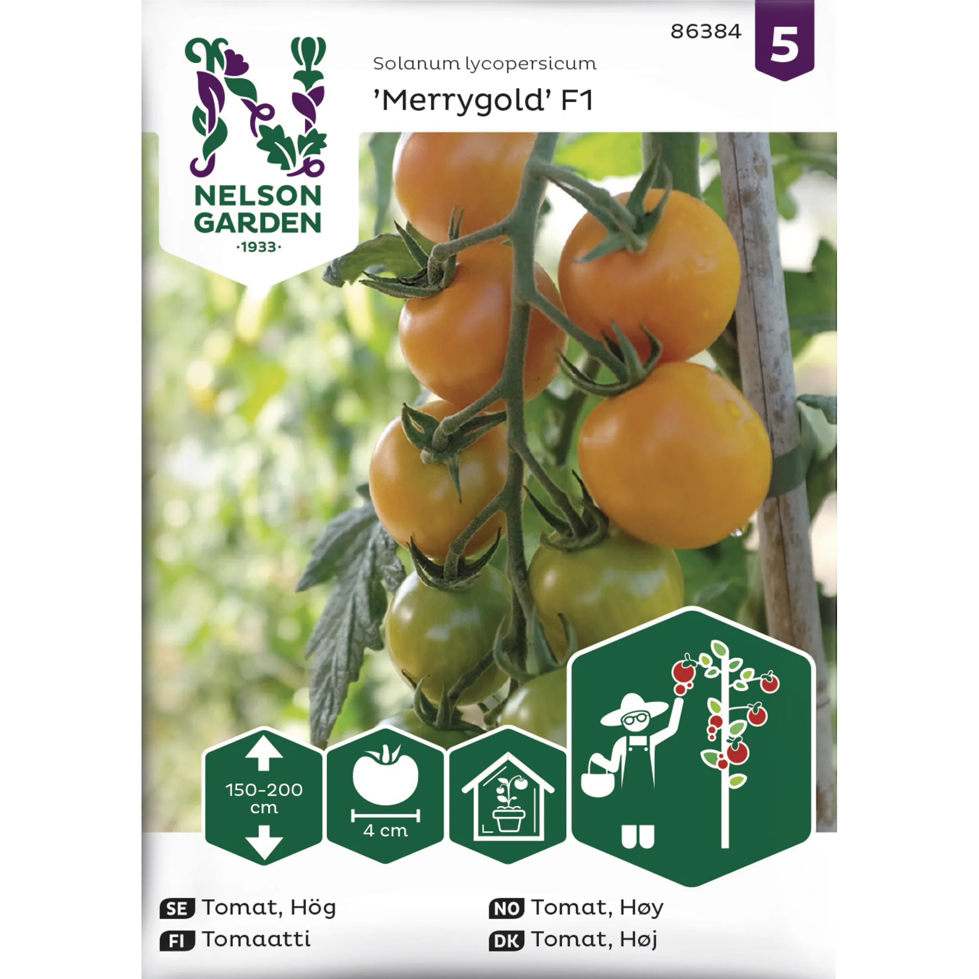 Frö Nelson Garden Tomat Hög Merrygold F1