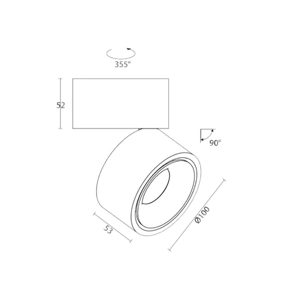 Downlight Designlight Moon 3000K Utv Moon Tilt Ip20