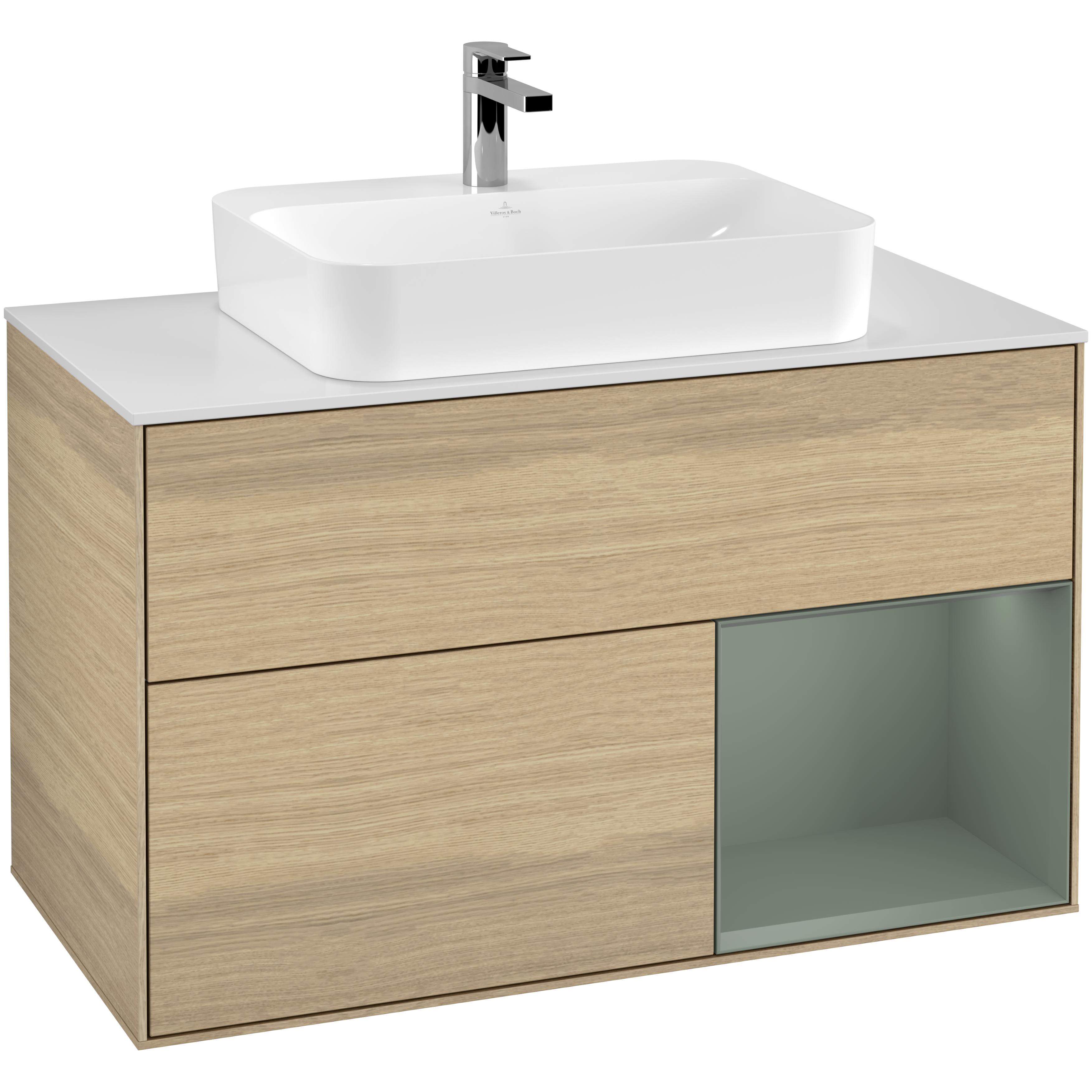 Tvättställsskåp Villeroy & Boch Finion med 2 Lådor Hylla och Bänkskiva för Ytmonterat Tvättställ
