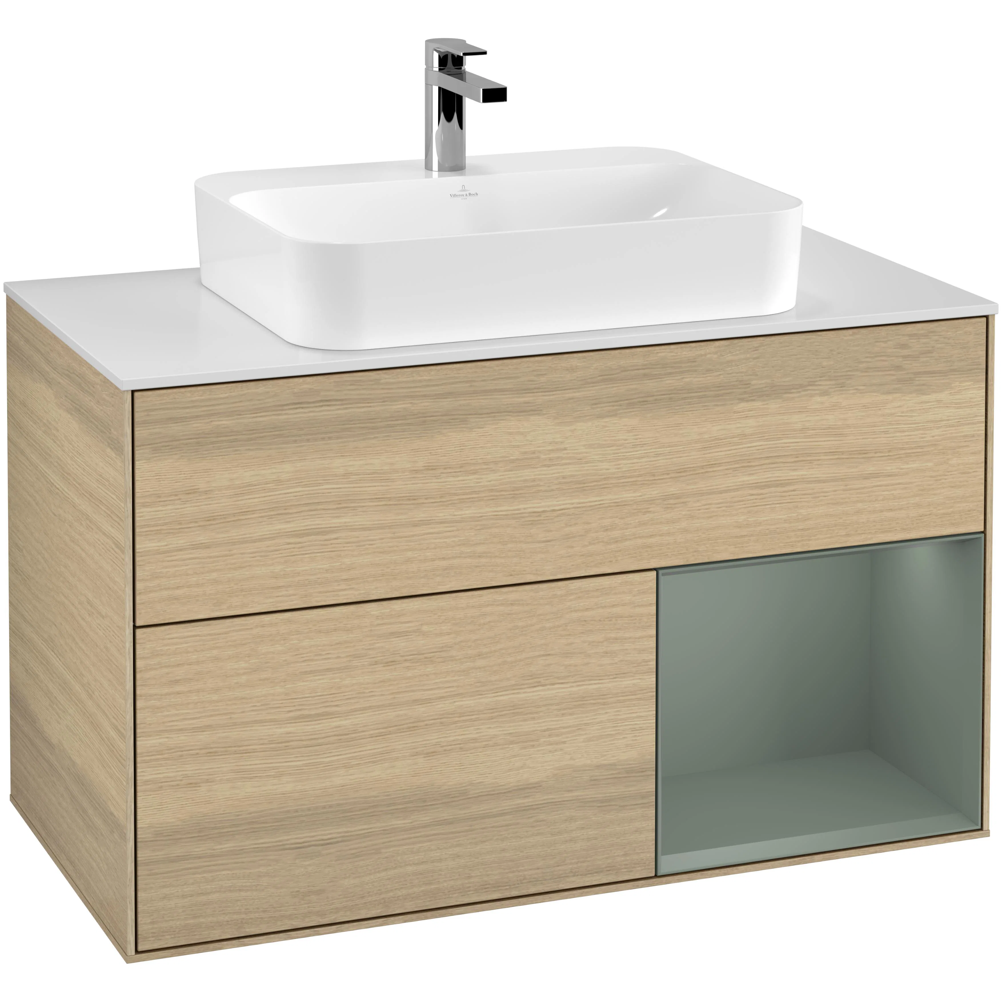 Tvättställsskåp Villeroy & Boch Finion med 2 Lådor Hylla och Bänkskiva för Ytmonterat Tvättställ