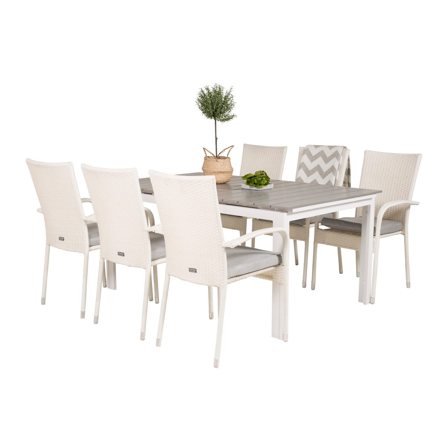Matgrupp Venture Home Lova 160/240 med 6 Asta Stolar